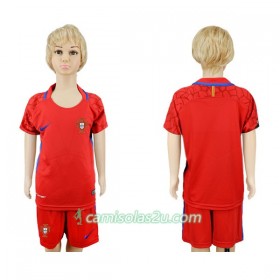 Camisolas de futebol Portugal Criança Equipamento Principal Copa do Mundo 2018 Manga Curta